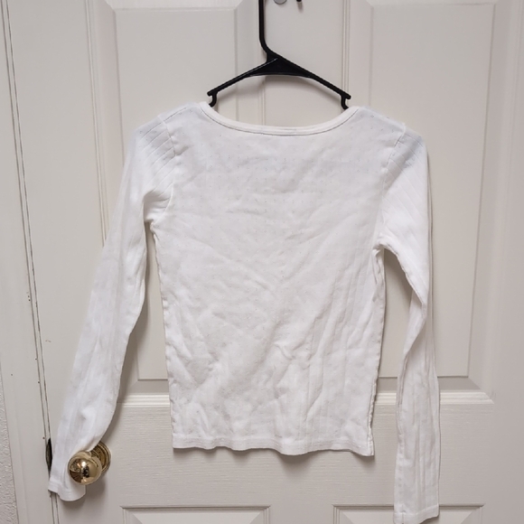 Brandy Melville White Long Sleeve Top - Picture 3 of 3